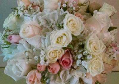 Bridal Bouquet Roses Pink white
