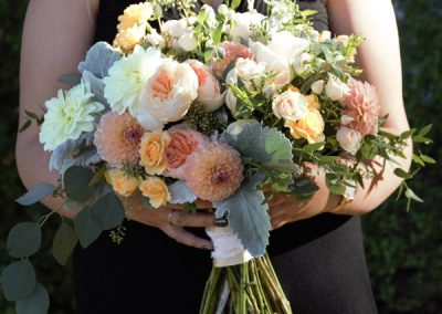 Bridal Bouquet, Fall, Oranges, Roses